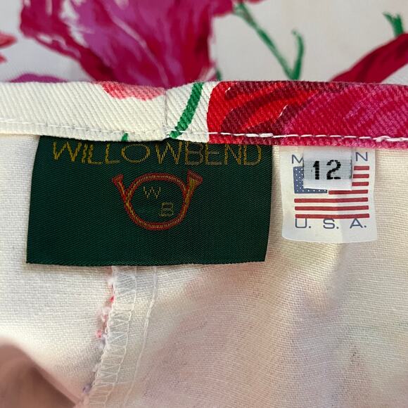 Vintage 90s Willowbend Floral Cottagecore Wrap SkirtSize 12 - Picture 4 of 5